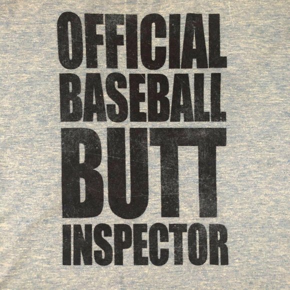 Funny LOL Humor "Official Baseball Butt Inspector" Green Tank Top Size Medium - Picture 2 of 3